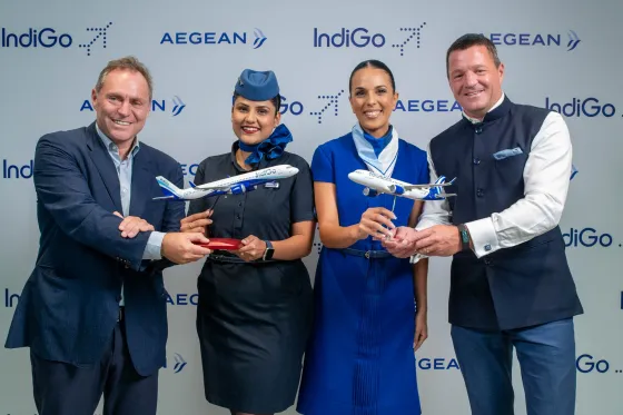 AEGEAN - IndiGo group photo.