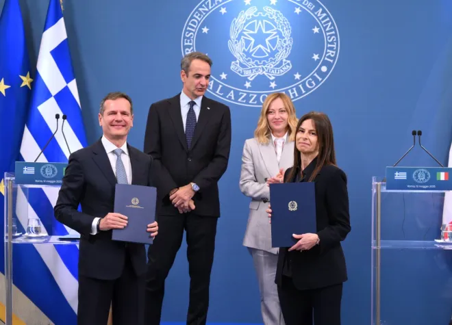 meloni mitsotakis manousakis italia