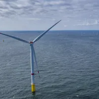 Offshore wind turbine - wind farm Seamade Elicio - North Sea.