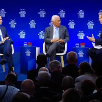 Από αριστερά: Κυριάκος Μητσοτάκης, Πρωθυπουργός της Ελλάδος - António Costa, Πρόεδρος του Ευρωπαϊκού Συμβουλίου - Fred Pleitgen, Senior International Correspondent CNN, Germany