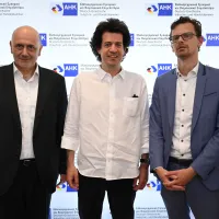 Από αριστερά οι Άγις Παπαδόπουλος, Κωνσταντίνος Δασκαλάκης, Ija Nothnagel