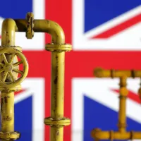  gas pipeline and UK flag