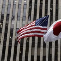 Japanese and U.S. Flags