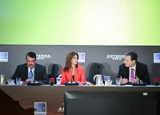 Mohamed Abdulla M Al-Rumaihi, πρώην Υφυπουργός Εξωτερικών του Κατάρ - Μαρία Σαράφογλου, Δημοσιογράφος ANT1 TV - Θεόδωρος Σκυλακάκης,