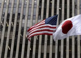 Japanese and U.S. Flags